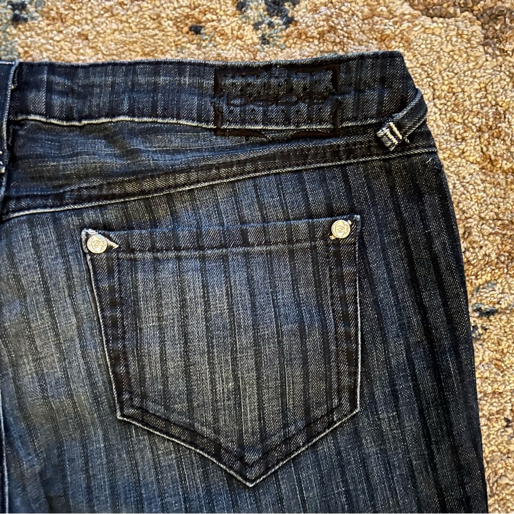 Bebe pin strip jeans! Size 30